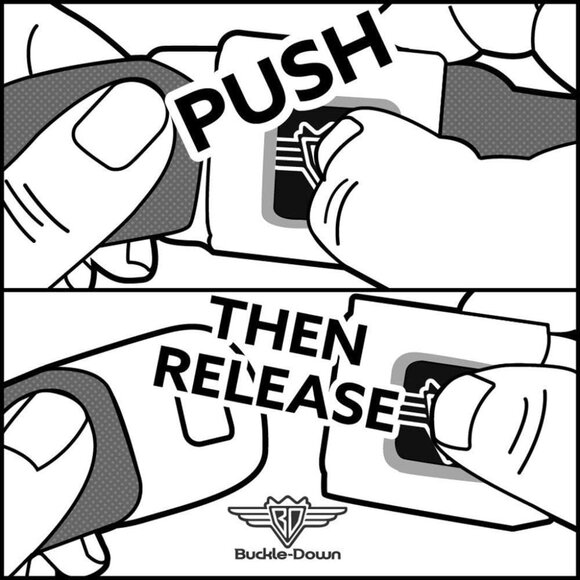 Buckle-Down Seatbelt Buckle Dog Collar - Checker Black/Neon Pink - 1.5" Wide - Picture 4 of 5